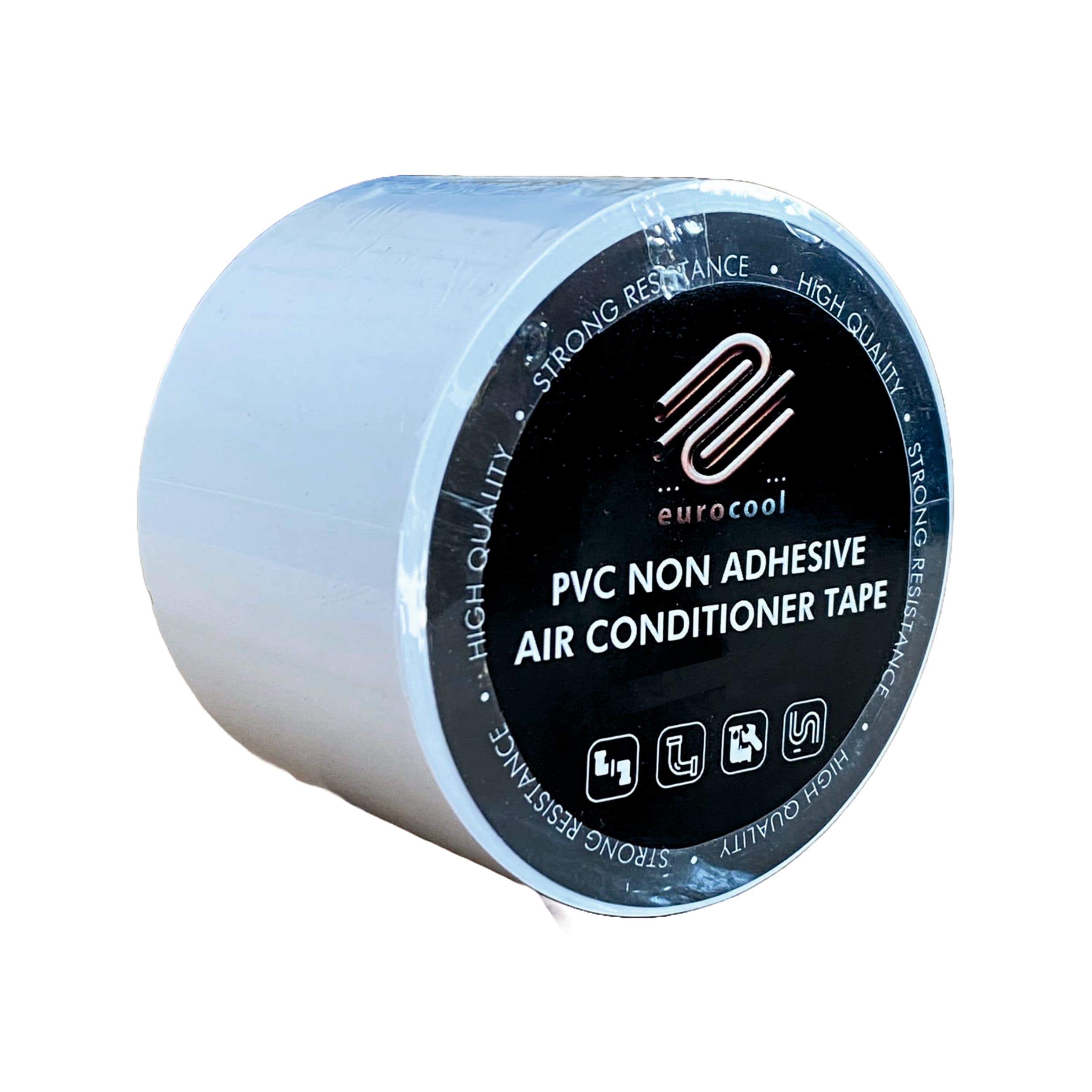 Banda de matisat PVC alba neadeziva,  50mm x 25 m