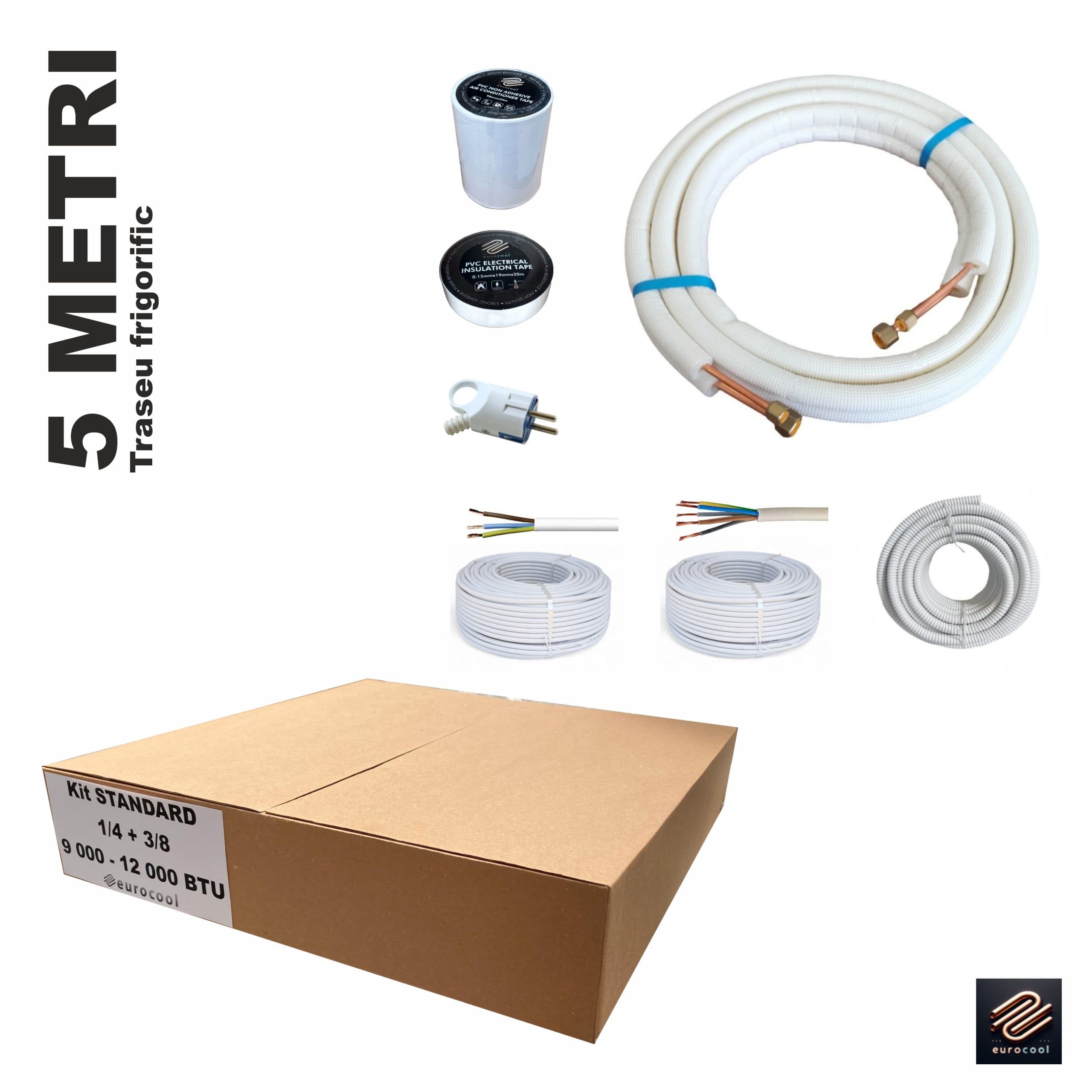 Kit STANDARD Montaj AC - 5 metri - 9.000 BTU - 12.000 BTU